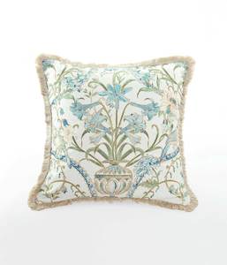 Augusta Cushion - Blue/Green/Taupe