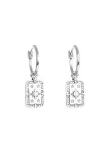 Womenswear: 1018-1217 Earring Astro Silver Rectangle