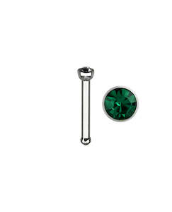 Dark Green Gem - 18g - Nose Bone