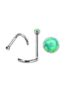 Clothing: Light Green Opal - 18g - Nose Twist