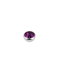 Clothing: 16g - Dark Purple - 3mm Gem - Half Ball End