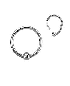 Clothing: Steel - 16g - Ball Hinge Ring