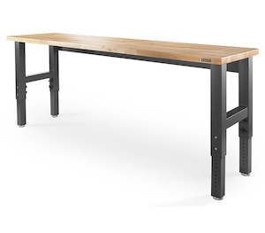 Unclassified: 8' (243.8 cm)Wide Adjustable Height Hardwood Workbench