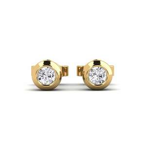 0.14 Carat Round cut 14k Yellow Gold Diamond Women's Earring Chassepot GLAMIRA NZ