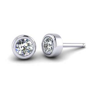 0.7 Carat Round cut 9k White Gold Lab Grown Diamond Women's Earring Anna GLAMIRA NZ