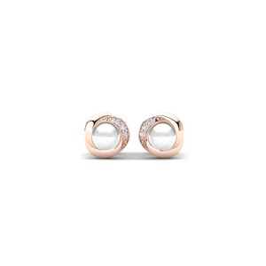 0.026 Carat Round cut 14k Rose Gold Diamond Women's Earring Stelina Ø4 mm GLAMIRA NZ