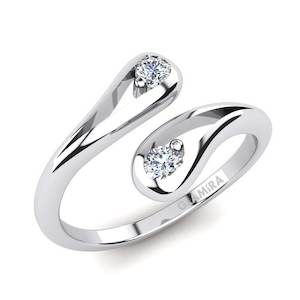 0.07 Carat Round cut 14k White Gold Diamond GLAMIRA Ring Alix GLAMIRA NZ