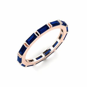 1.43 Carat Baguette cut 14k Rose Gold Sapphire GLAMIRA Ring Oshrat GLAMIRA NZ