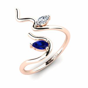 0.17 Carat Pear cut 14k Rose Gold Sapphire GLAMIRA Ring Keble GLAMIRA NZ