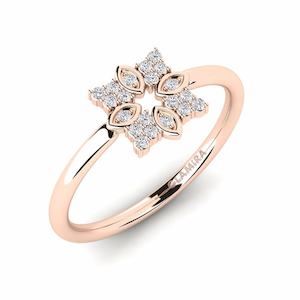 0.1 Carat Round cut 14k Rose Gold Diamond GLAMIRA Ring Chestuge GLAMIRA NZ