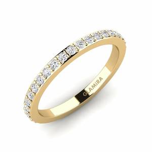 0.666 Carat Round cut 9k Yellow Gold Lab Grown Diamond GLAMIRA Ring Mannas - B GLAMIRA NZ