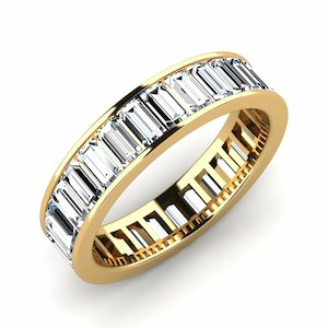 3.19 Carat Baguette cut 18k Yellow Gold Zirconia GLAMIRA Ring Travis GLAMIRA NZ