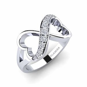 0.216 Carat Round cut 14k White Gold Diamond GLAMIRA Ring Endlessheart GLAMIRA NZ