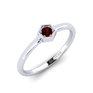 0.1 Carat Round cut White Silver Garnet GLAMIRA Ring Keyser A GLAMIRA NZ