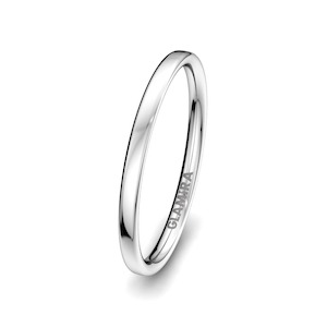 Jewellery: White Silver Men's Wedding Ring Alluring Balance 2 mm GLAMIRA NZ