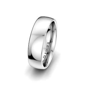 White Silver Men's Wedding Ring Classic GLAMIRA NZ