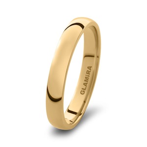 Jewellery: 9k Yellow Gold Men's Wedding Ring Immortal Luck GLAMIRA NZ