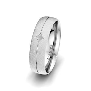 14k White Gold Men's Wedding Ring Exotic Round 6 mm GLAMIRA NZ