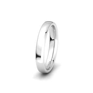 14k White Gold Men's Wedding Ring Classic Spring 4 mm GLAMIRA NZ