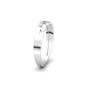 14k White Gold Men's Wedding Ring Nontraditional GLAMIRA NZ