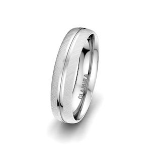 White Silver Men's Wedding Ring Sense Beauty 5 mm GLAMIRA NZ