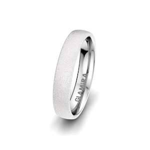 White Silver Men's Wedding Ring Classic Choice 4 mm GLAMIRA NZ