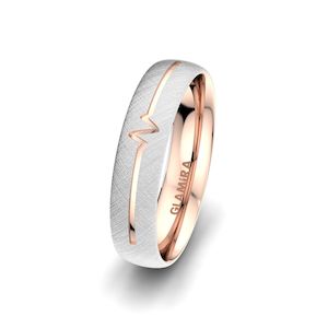 9k White / Rose Gold Men's Wedding Ring Passionate Waiting 5 mm GLAMIRA NZ