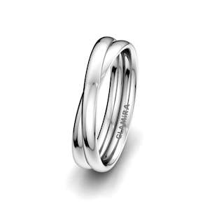 White Silver Men's Wedding Ring Infinite Anticipation GLAMIRA NZ