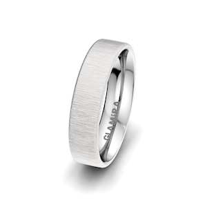 White Silver Men's Wedding Ring Classic Choice 5 mm GLAMIRA NZ