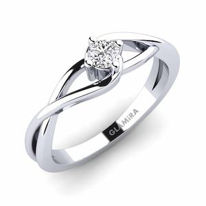 0.16 Carat Round cut 14k White Gold Diamond Engagement Ring Joy GLAMIRA NZ