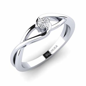 0.1 Carat Round cut 14k White Gold Diamond Engagement Ring Joy 0.1crt GLAMIRA NZ