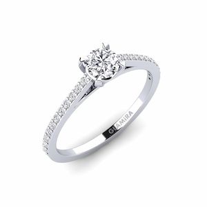 0.35 Carat Round cut 14k White Gold Diamond Engagement Ring Roenou GLAMIRA NZ