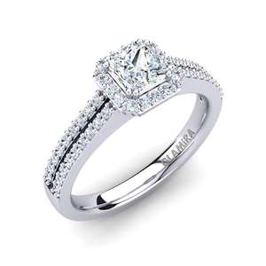 0.4 Carat Princess cut 14k White Gold Diamond Engagement Ring Kailey GLAMIRA NZ