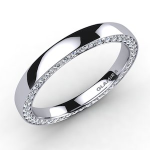 Jewellery: 0.445 Carat Round cut 18k White Gold Diamond GLAMIRA Bridal Set Precious Moments Ring B GLAMIRA NZ