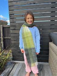 Internet only: Mohair Scarf - Hagley Greens