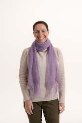 Internet only: Extra Fine Mohair Scarf with Tassels - Mauve