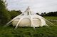 Canvas Bell Tent – Lotus Flower Shaped Glamping Tent – Natural