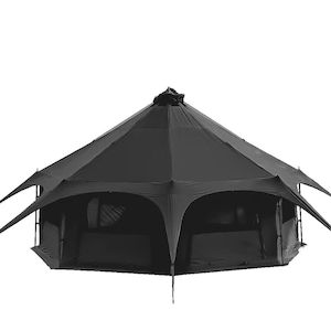 Outdoor Cotton Canvas Rainproof Large Yurt Tent (Black))