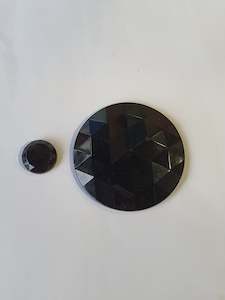 Round Black Faceted Jewels O