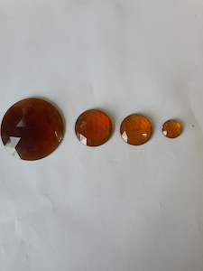 Round Amber Faceted Jewels T