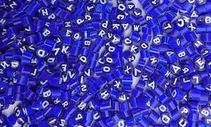 Department store: Cobalt Blue & White Small Letters (Assorted) O (3/4mm)