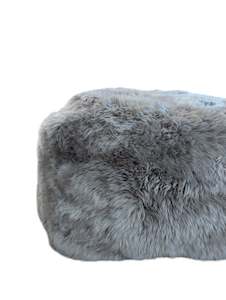 Leather tanning and fur dressing: Luxurious Custom Sheepskin Ottoman