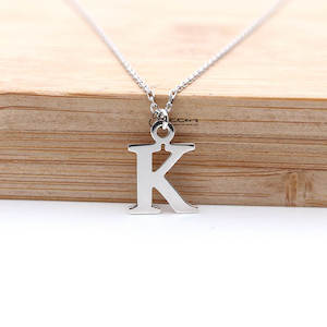 Personalised Sterling Silver Alphabet Necklace - Font C