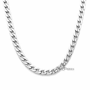 Stainless Steel Pattern Link Chain Men's Necklaces - 7.5mm width | 61cm length