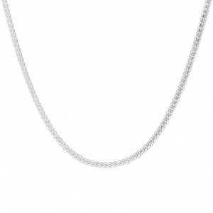 Jewellery: Stainless Steel 4mm Pattern Link Chain Necklace