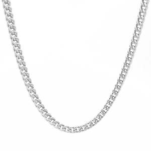 Jewellery: Stainless Steel 6mm Square Franco Link Chain Necklace