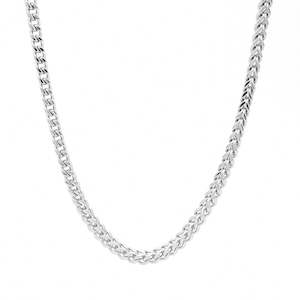 Stainless Steel 3mm Square Franco Link Chain Necklace