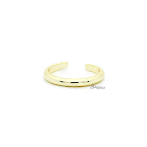 2mm Plain Band Toe Ring - Gold