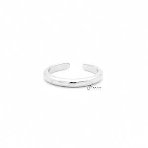 2mm Plain Band Toe Ring - Silver