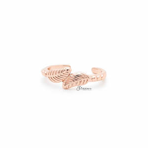 Leaves Pattern Toe Ring - Rose Gold